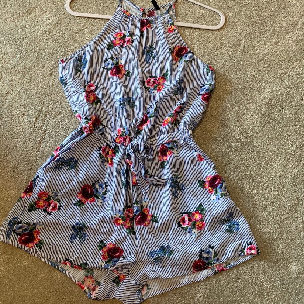 Striped & Floral Romper